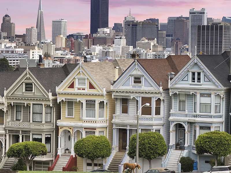Armstrong Painting - exterior painting of painted ladies iconic San Francisco Victorian homes